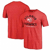 Atlanta Hawks Red Vintage Arch Fanatics Branded Tri-Blend T-Shirt,baseball caps,new era cap wholesale,wholesale hats